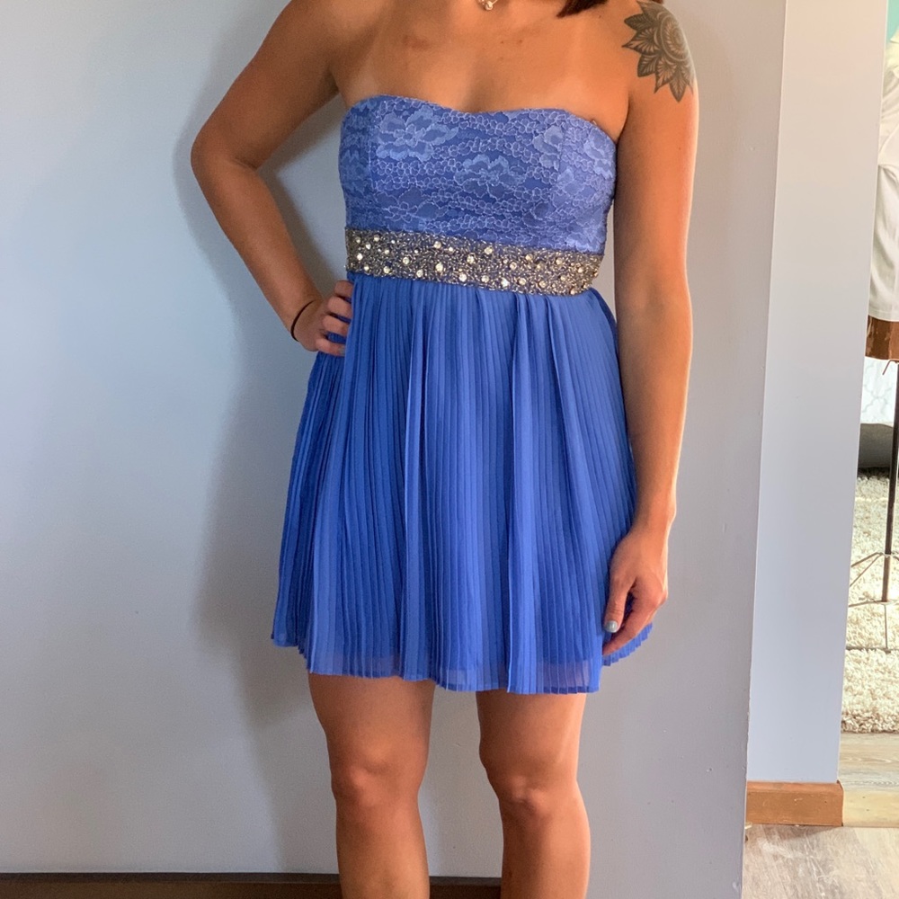 Blue MyMichelle Homecoming Dress